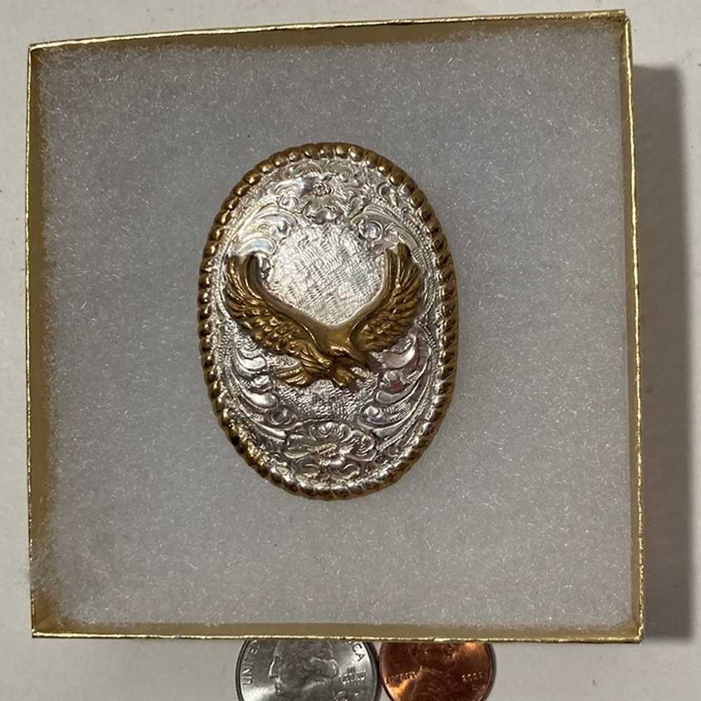 Vintage Metal Money Clip Holder, Crumrine, Eagle,… - image 2