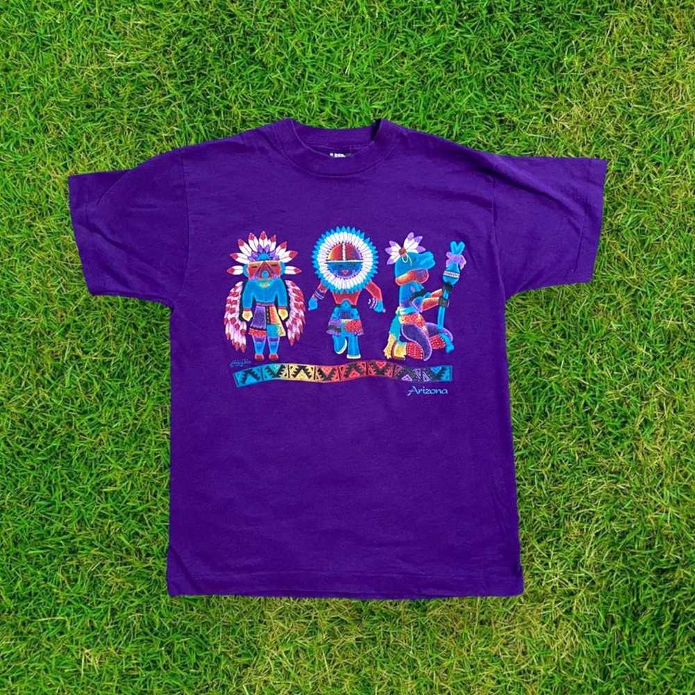 Vintage Arizona Aztec tribal single stitch t-shir… - image 1