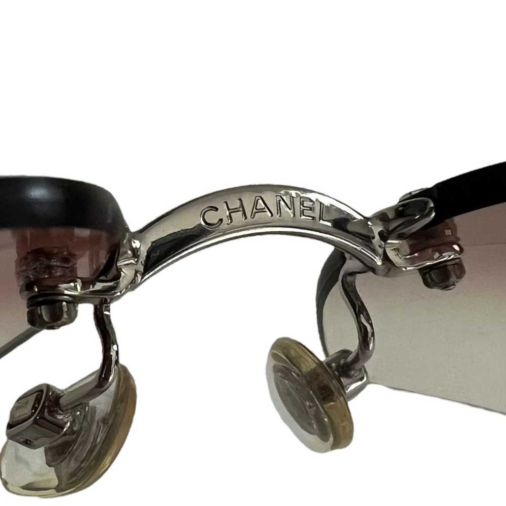 Chanel Chanel CC Rhinestone Rimless Sunglasses - image 6
