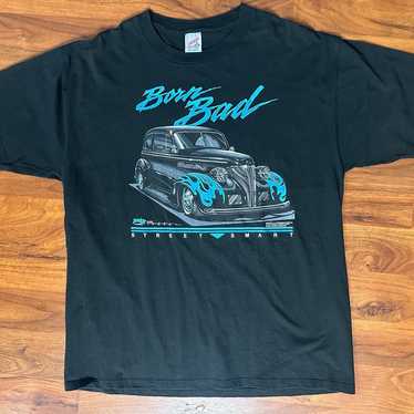 Vintage Chevrolet Shirt Hot Rod Car Show Born Bad… - image 1