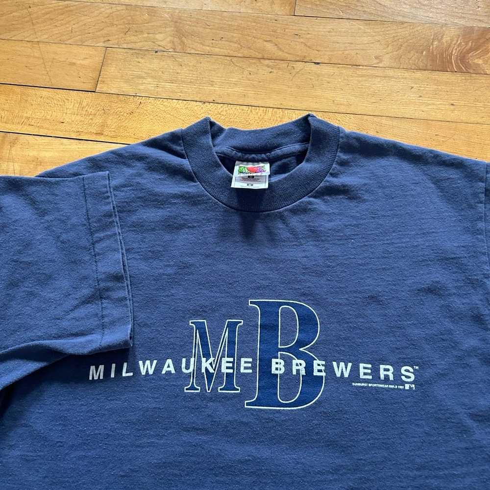 Vintage MLB Milwaukee Brewers Miller Park T-Shirt - image 3