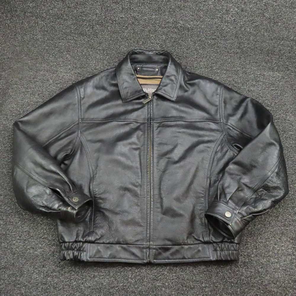 Vintage Wilsons Leather Jacket Adult Large Black … - image 1