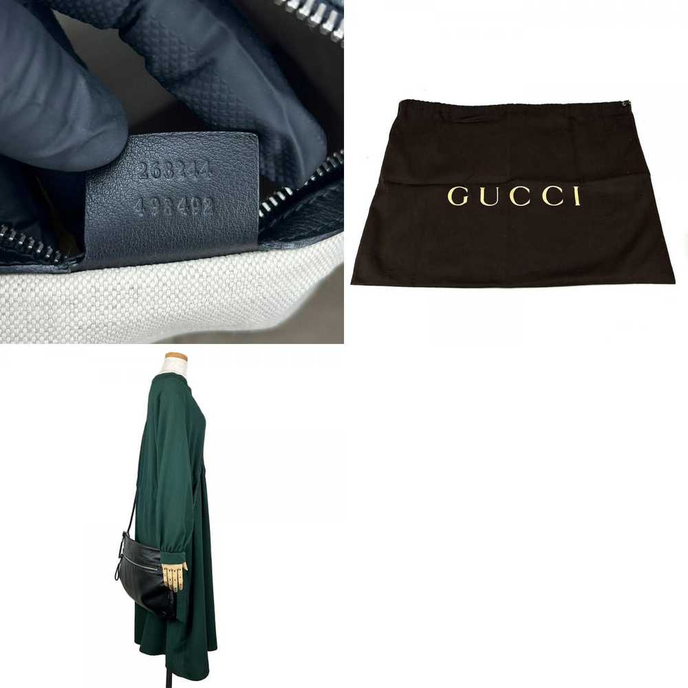 Used Gucci Shoulder Bag 268244 Leather Black Silv… - image 10