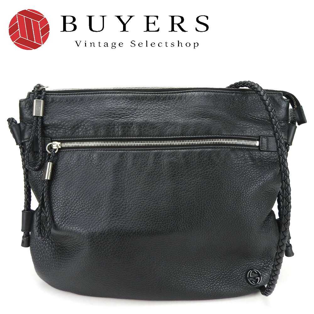 Used Gucci Shoulder Bag 268244 Leather Black Silv… - image 1