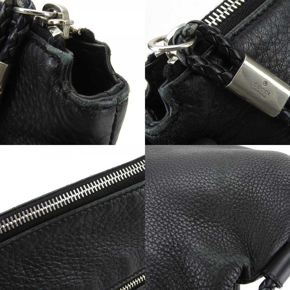 Used Gucci Shoulder Bag 268244 Leather Black Silv… - image 6