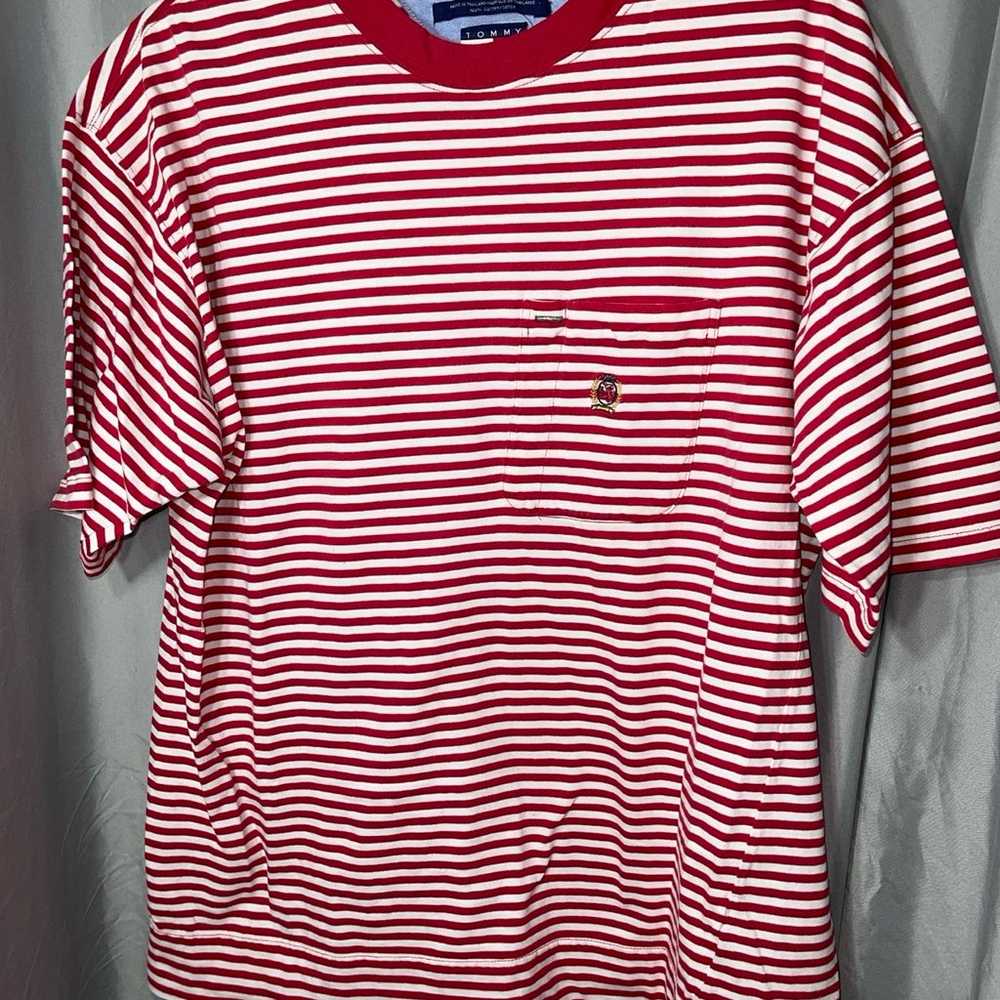 Vintage 90s Tommy Hilfiger Pepermint Crest Logo T… - image 1