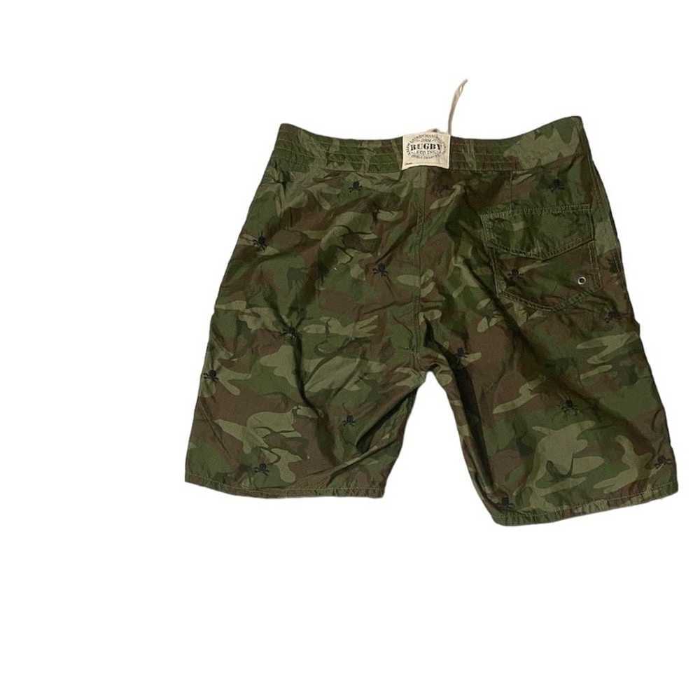 vintage ralph lauren rugby crossbones camo shorts… - image 1