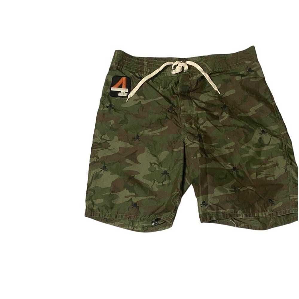 vintage ralph lauren rugby crossbones camo shorts… - image 7