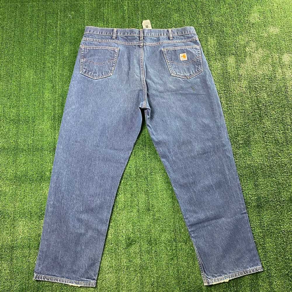 Carhartt FR Flame Retardant Size 42X32 Denim Blue… - image 2