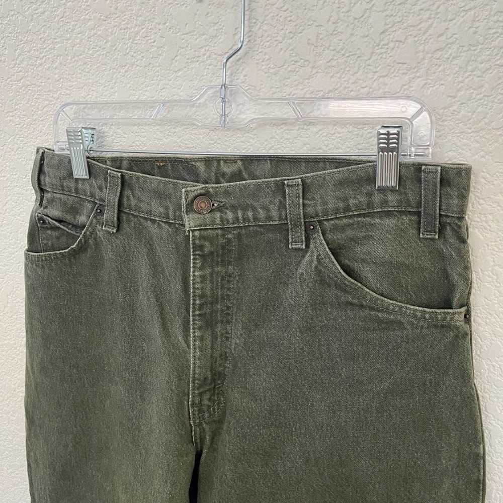 Vintage Levi's 550 Jeans Size 34x32 Moss Green Re… - image 3