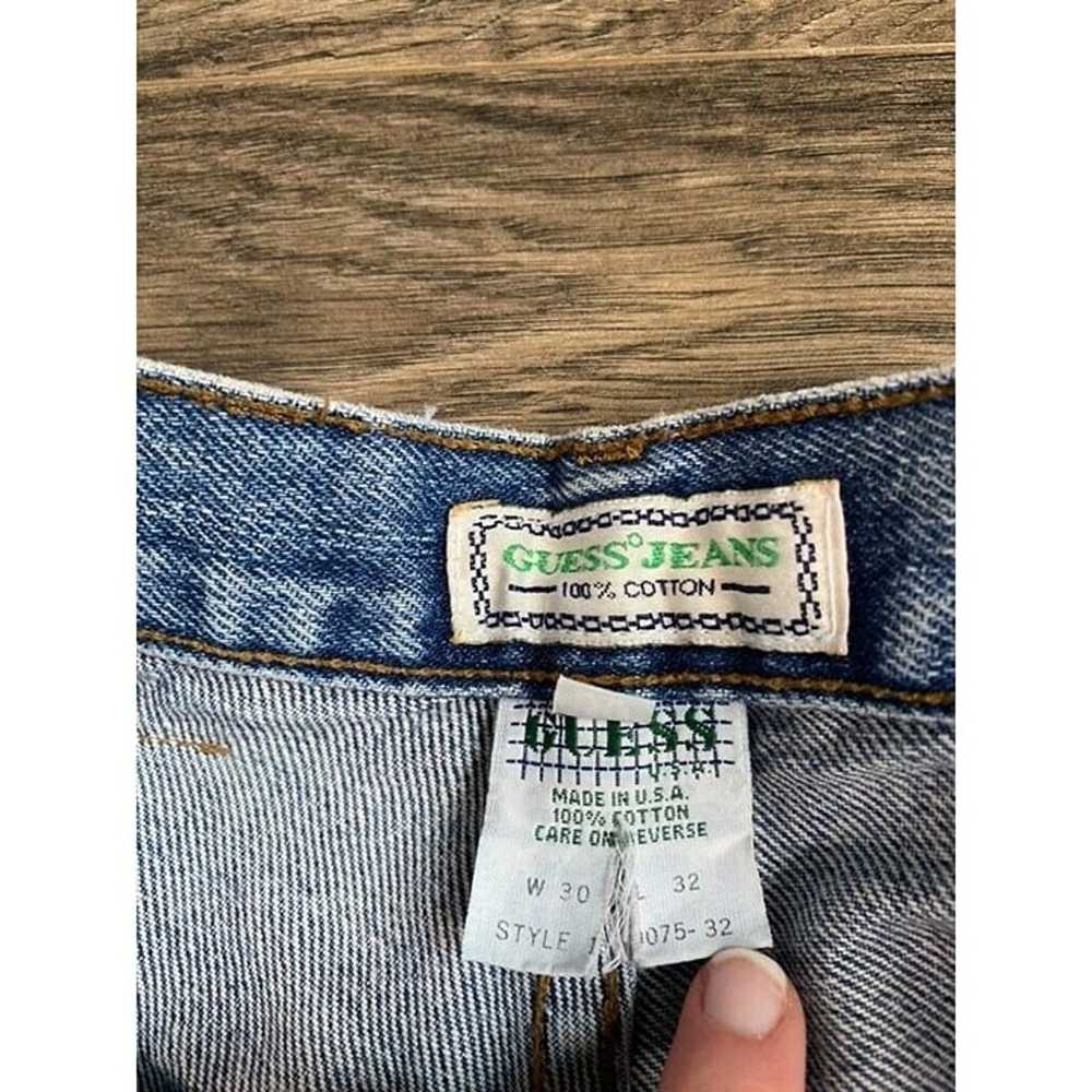EUC Mens vintage Guess Jeans 2 button green tag 1… - image 4