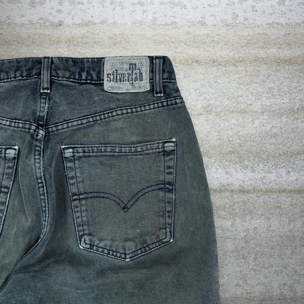 Vintage Levis Silver Tab Jeans Olive Green Wash D… - image 3