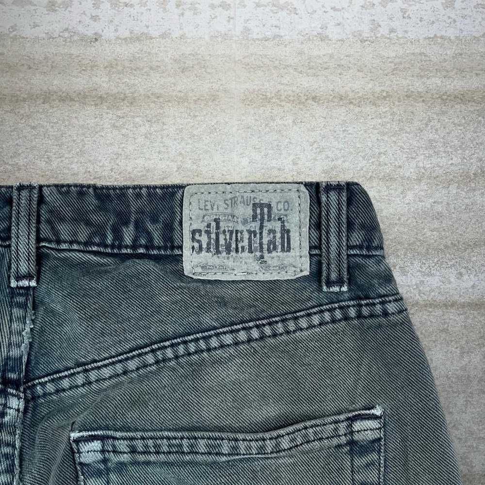 Vintage Levis Silver Tab Jeans Olive Green Wash D… - image 4