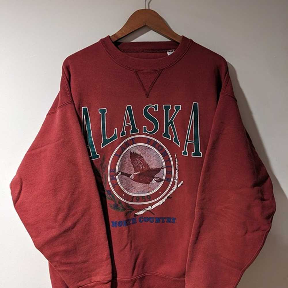 Vintage 90s Alaska The Last Frontier Country Arch… - image 1