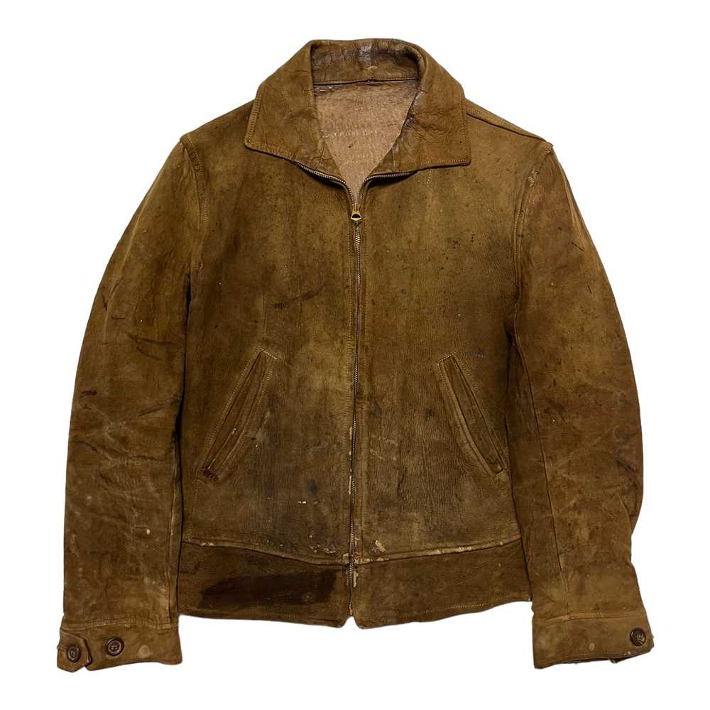 1940s Gordon Leathers Calfskin Leather Jacket - T… - image 1