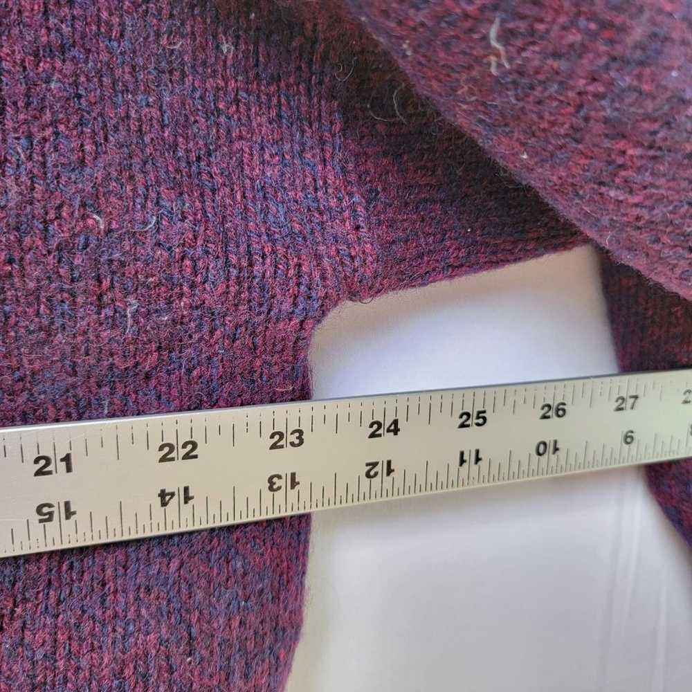 Vintage Eddie Bauer Burgundy Blue Wool Blend Swea… - image 7