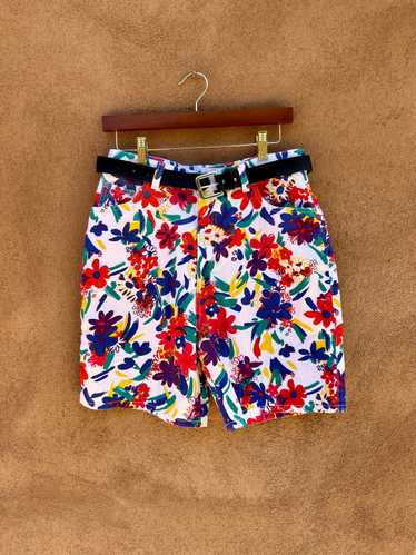 1980's Sasson Floral Shorts