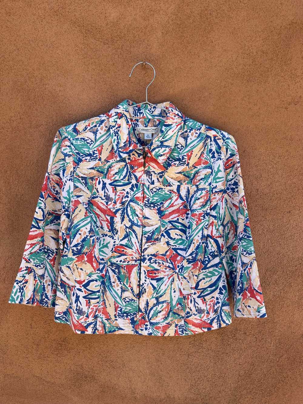 Colorful Coldwater Creek Linen Jacket - image 1