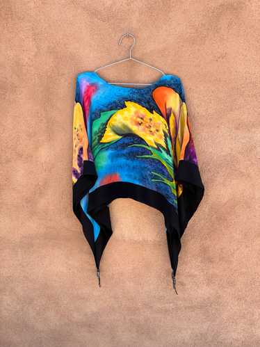 Dilemma Dhun Sroff Silk Poncho - Art to Wear