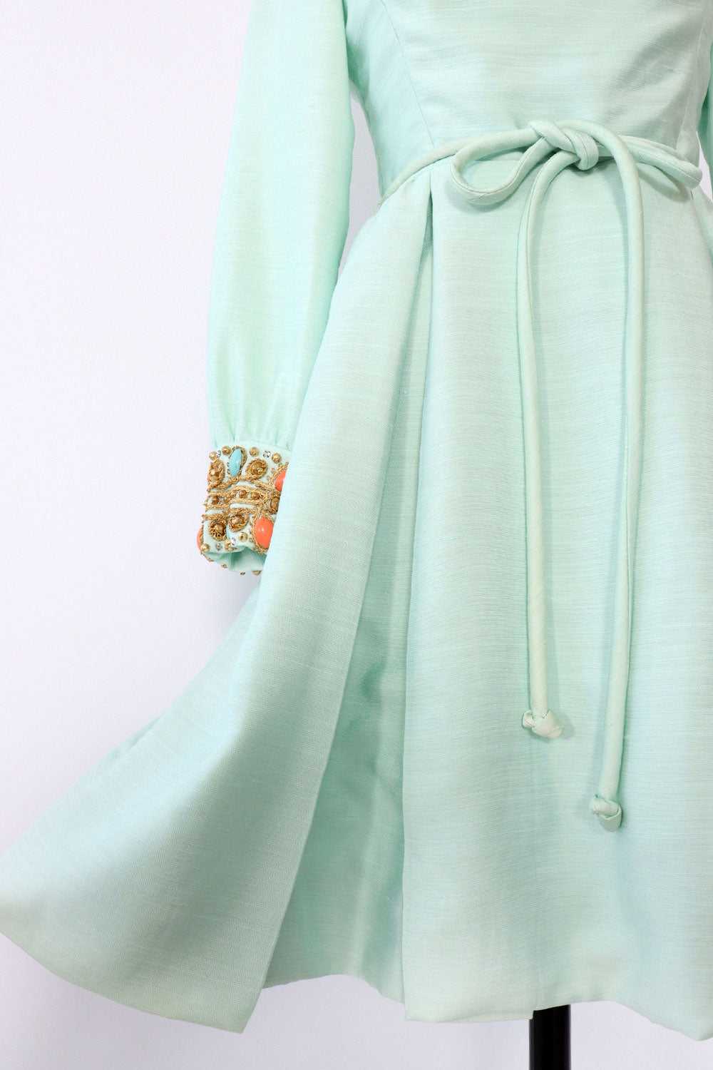 Mint Bejeweled Skater Dress XS/S - image 4