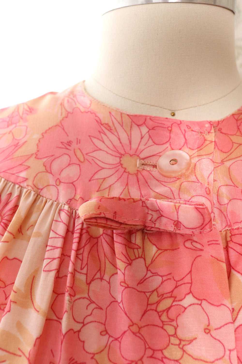 Cherry Blossom Satin Duster Dress M/L - image 4