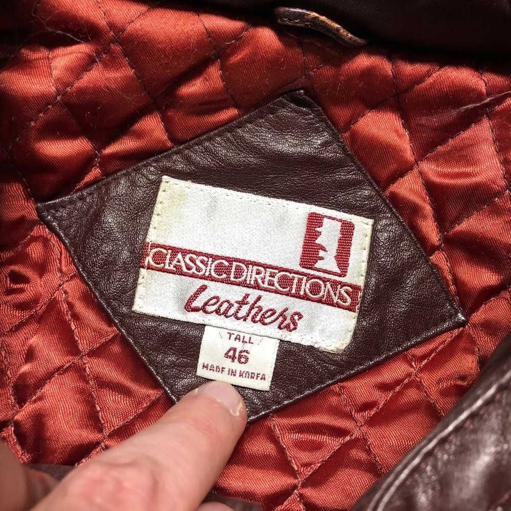 Vintage Classic Directions Leather Motorcycle Bom… - image 4