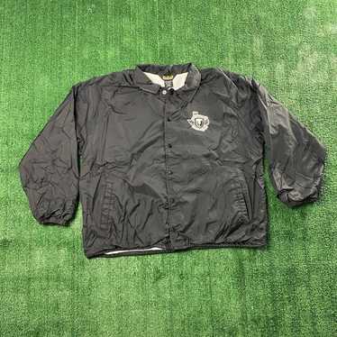Vntg Auburn Sportswear Black Bomber Jacket Corpus… - image 1