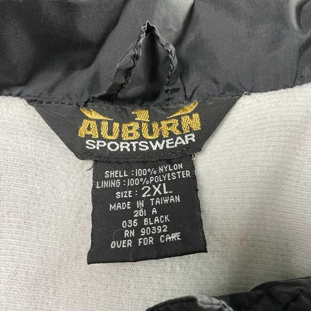 Vntg Auburn Sportswear Black Bomber Jacket Corpus… - image 3