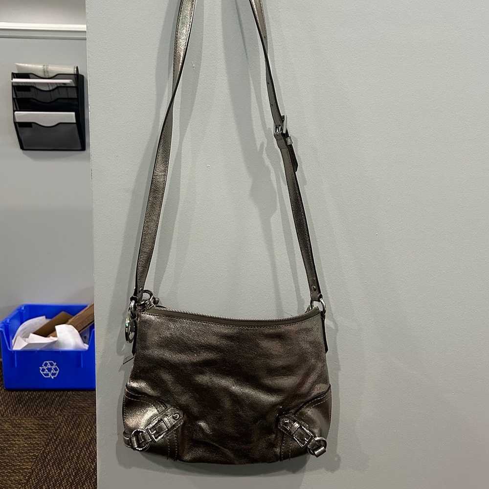 Metallic Michael Kors Crossbody Bag - image 1