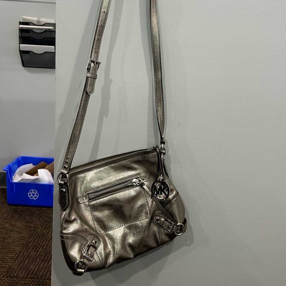 Metallic Michael Kors Crossbody Bag - image 2