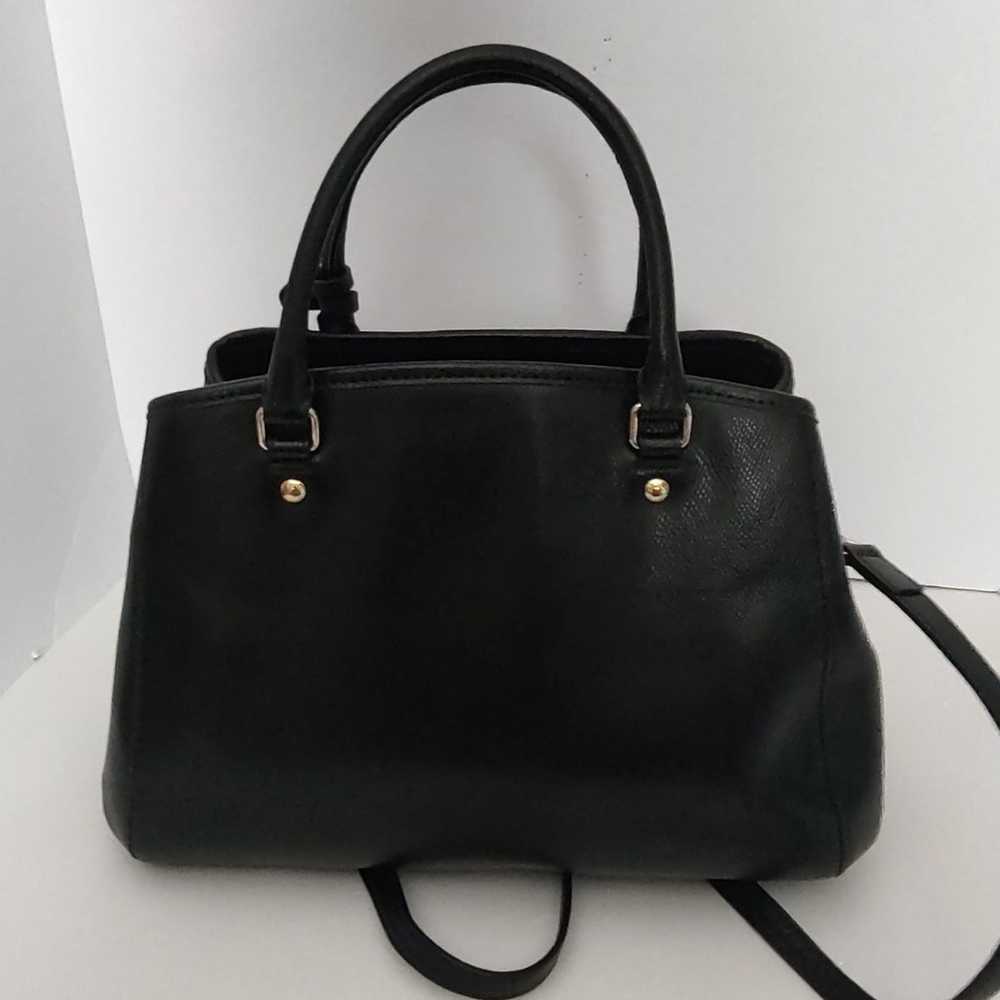 Coach Black/Gold Leather Purse with Shoulder/Cros… - image 3