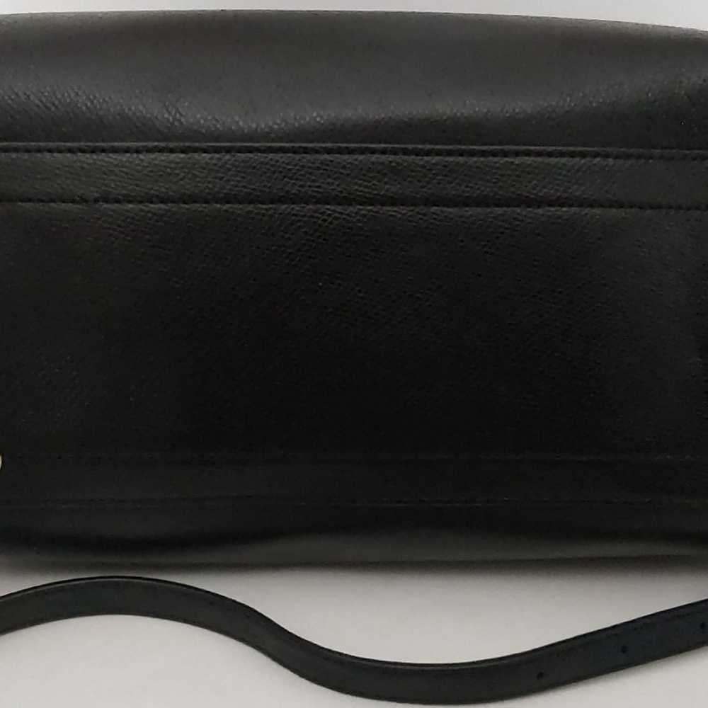 Coach Black/Gold Leather Purse with Shoulder/Cros… - image 6