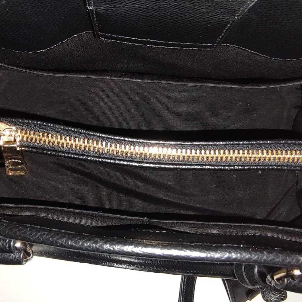 Coach Black/Gold Leather Purse with Shoulder/Cros… - image 8