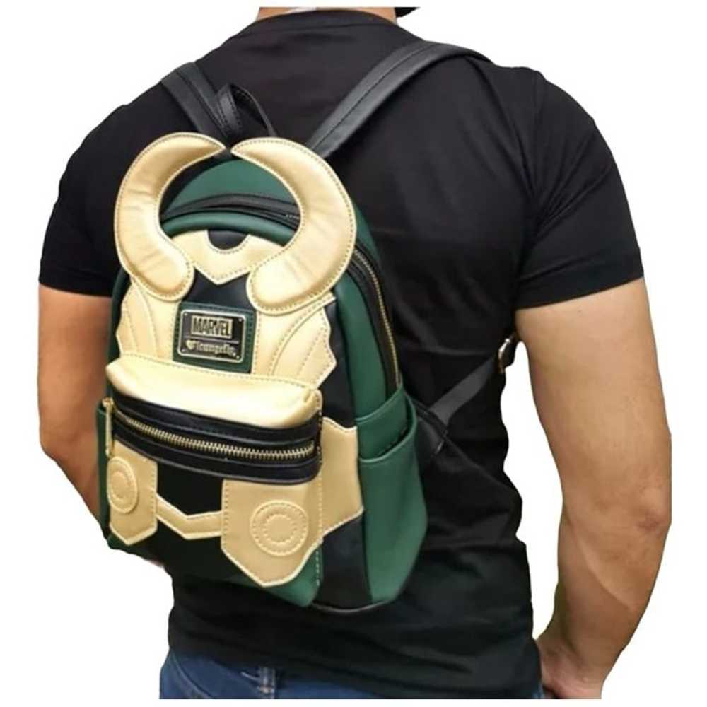 Loungefly Marvel Comics Thor Loki Mini Backpack D… - image 3