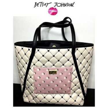 Betsy Johnson quilted heart tote. Retails $98