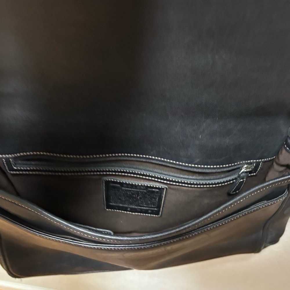 Vintage Coach Black Leather Cross Body Bag No J1S… - image 7