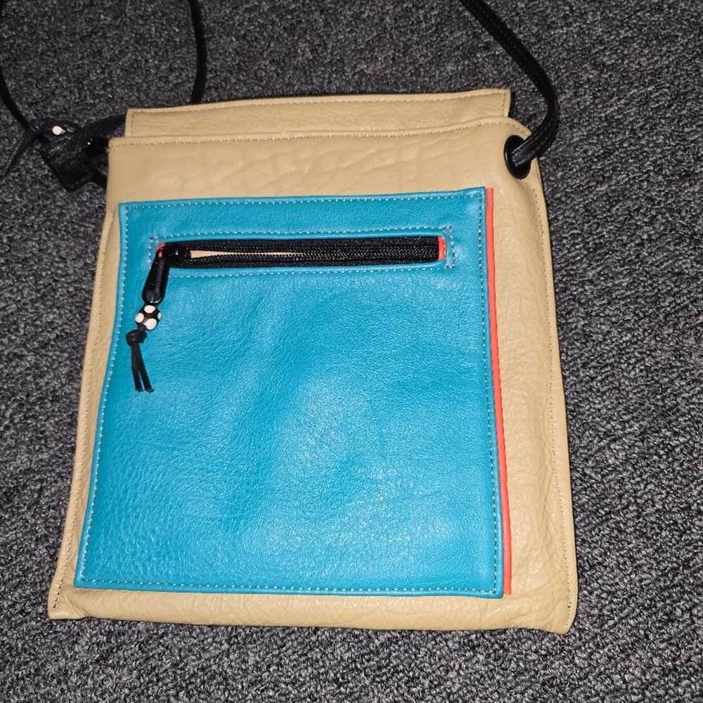 KC Leather Designs Color Block Crossbody Bag - image 2