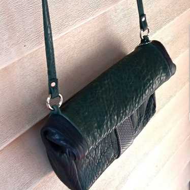 Daniella Lehavi Roll Up Leather Crossbody Bag Gre… - image 1