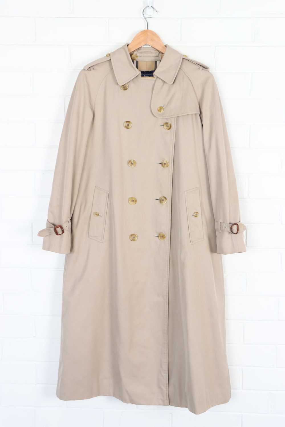 Vintage BURBERRY Long Beige Trench Coat (Women's … - image 1