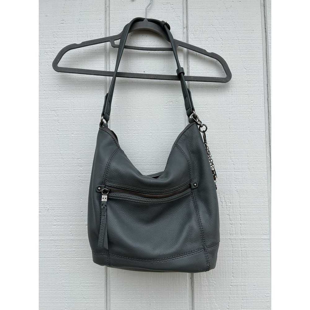 The Sak Sequoia Hobo Bag, Slate Gray Leather, Zip… - image 2