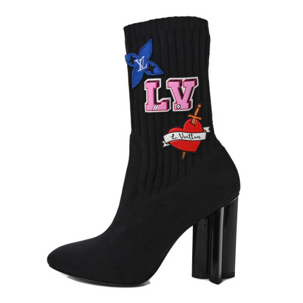 LOUIS VUITTON Stretch Fabric LV Black Heart Sock … - image 1