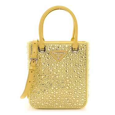 PRADA Satin Crystal Small Tote Bag Ananas - image 1