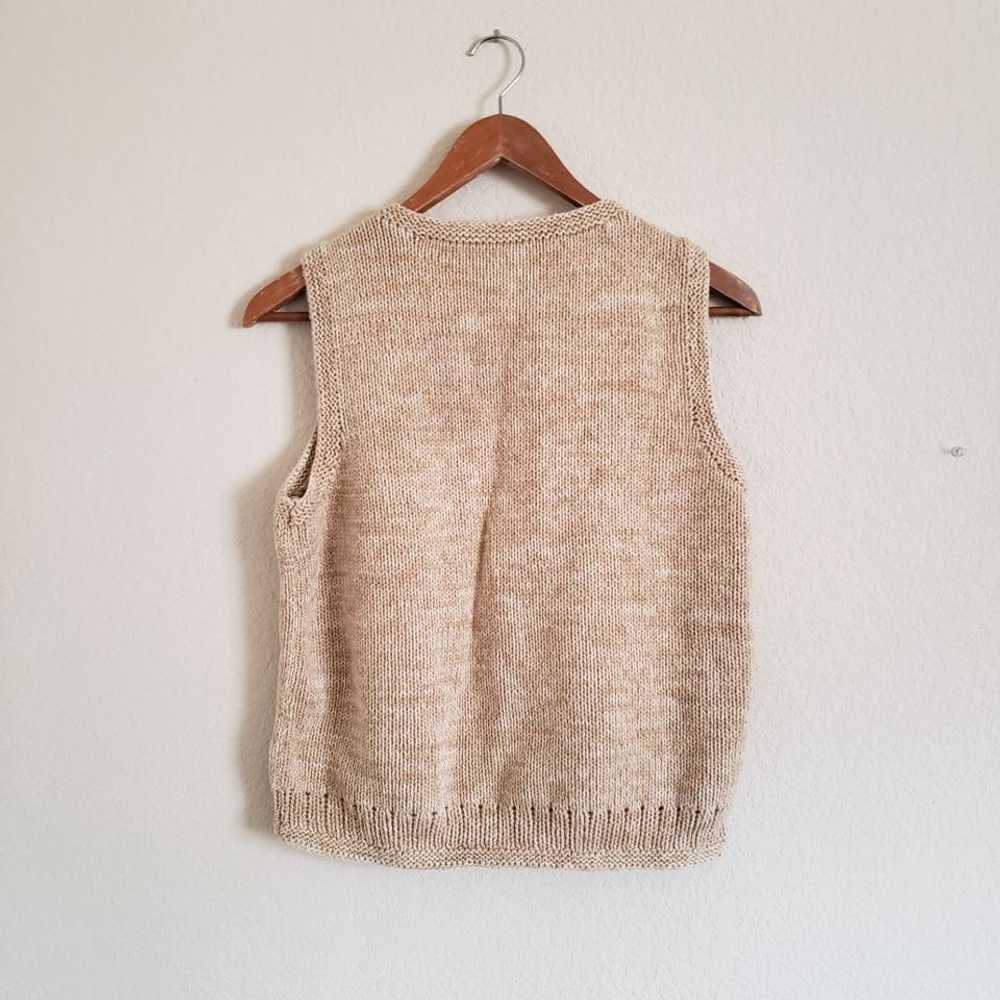 Random Vintage Hand Knit Floral Vest (M) | Used,… - image 2