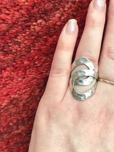 Artisan Silver Hammered Sterling silver ring 7 |…