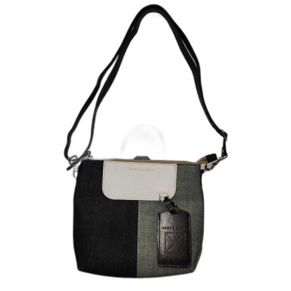Graf & Lantz Denim Leather Crossbody Bag Shoulder… - image 2