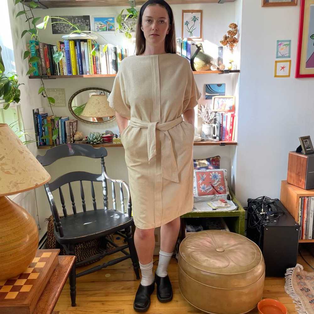 Unknown Oatmeal tie dress (M) | Used, Secondhand,… - image 2