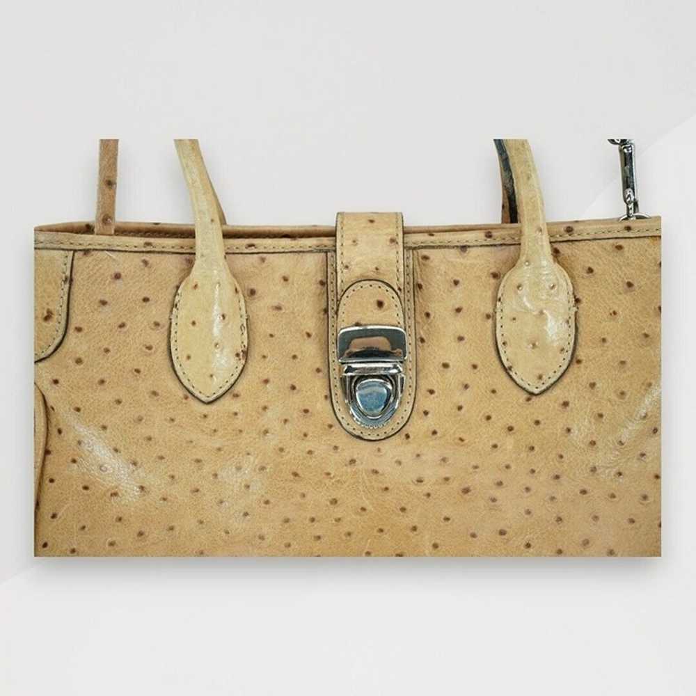 Vtg Dooney & and Bourke Ostrich Leather Purse Han… - image 6
