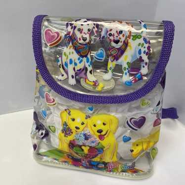 Rare Vintage Lisa Frank Clear Vinyl Backpack Glow… - image 1