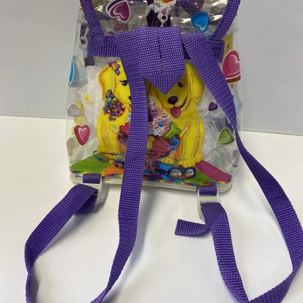 Rare Vintage Lisa Frank Clear Vinyl Backpack Glow… - image 2