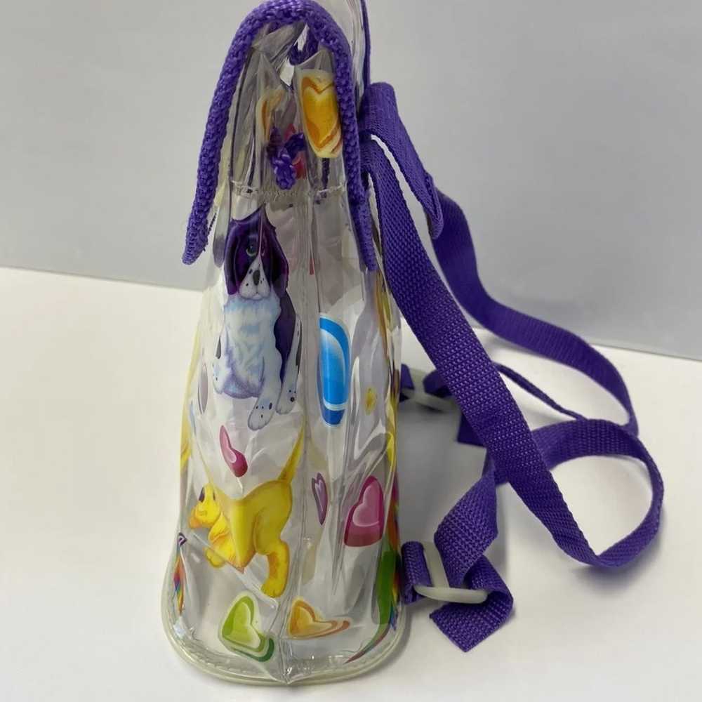 Rare Vintage Lisa Frank Clear Vinyl Backpack Glow… - image 4